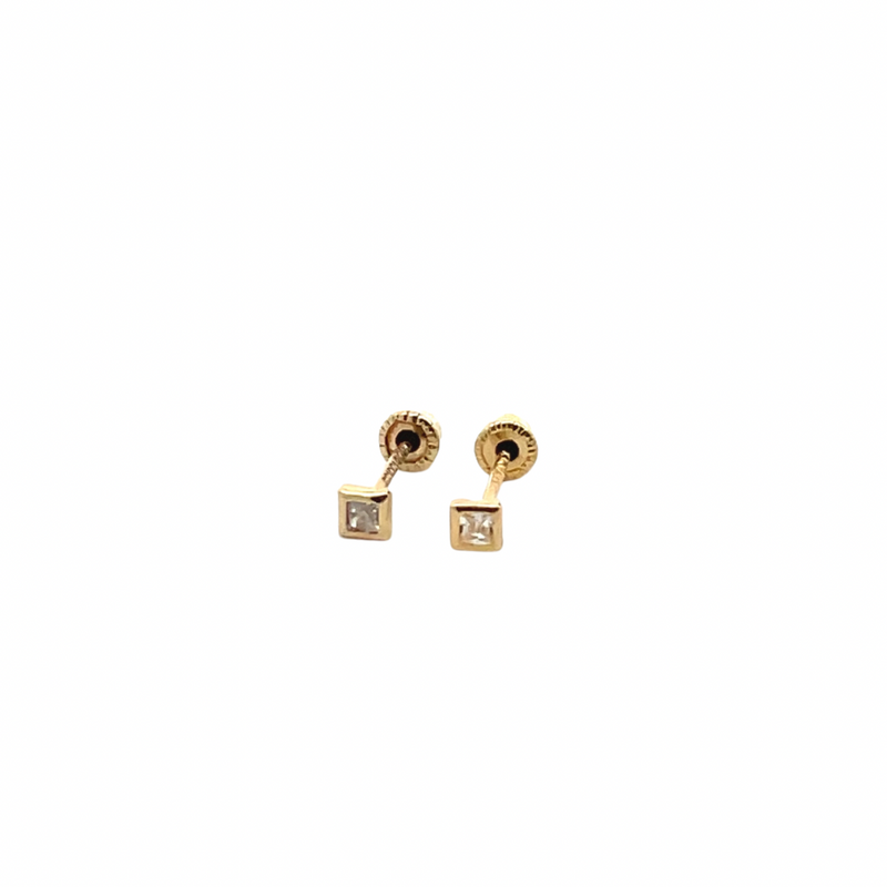 Square crystal studs small