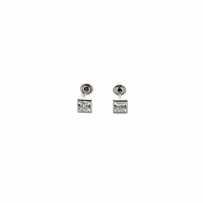 Square crystal studs medium