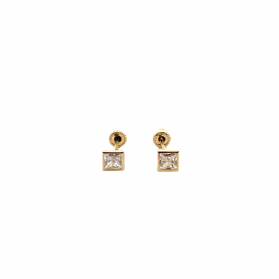 Square crystal studs medium